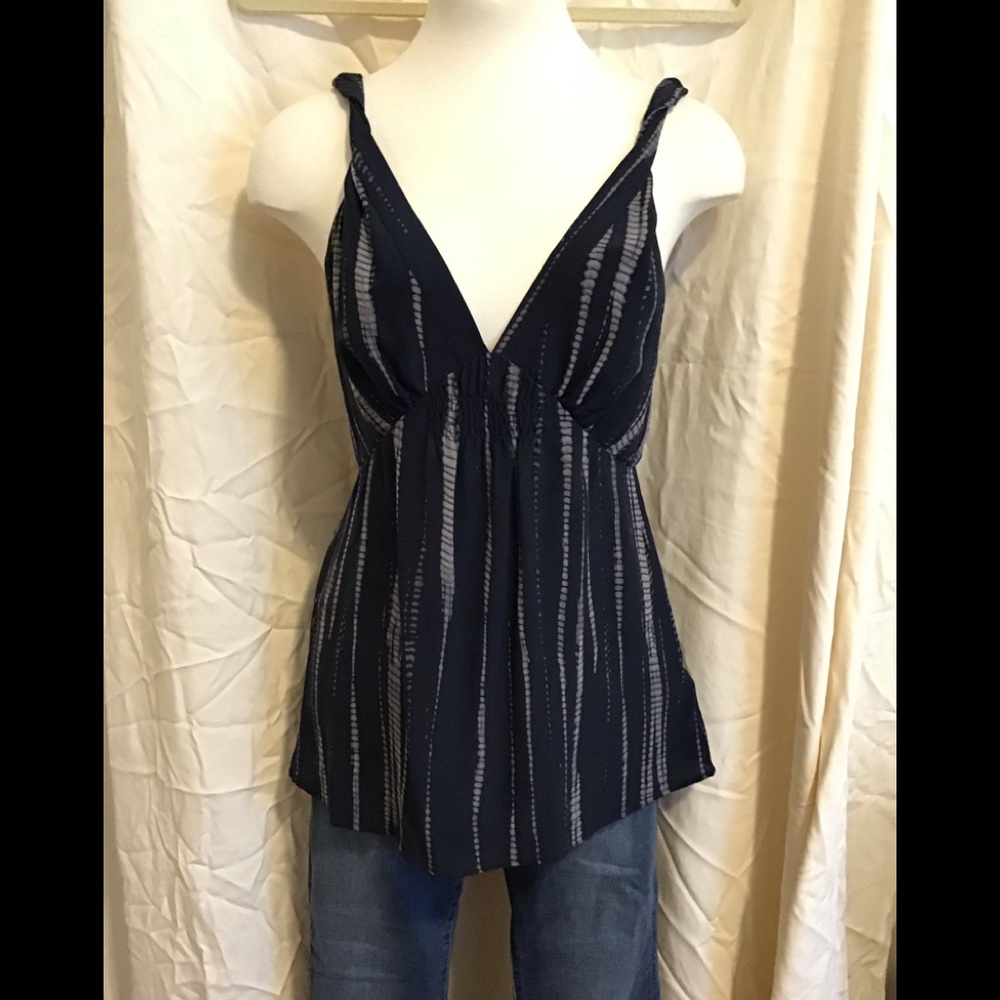 Silk Twisted Shoulder Strap Blouse